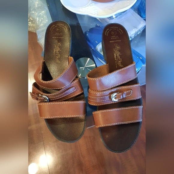 Leather Craft Shoes - Leather Craft Genuine Leather Sandals Slide Beachy Coastal